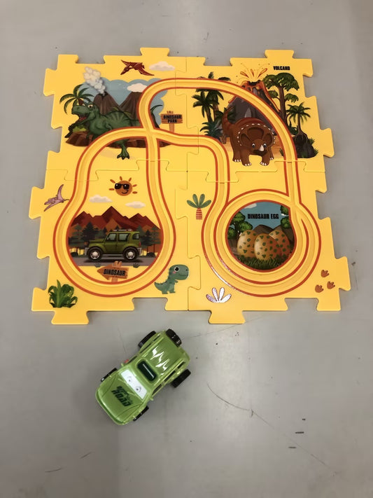 Children’s Puzzle Electric Railroad Speeder DIY Toy