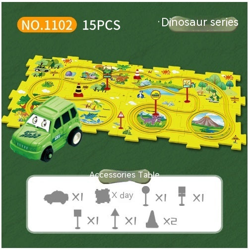 Children’s Puzzle Electric Railroad Speeder DIY Toy