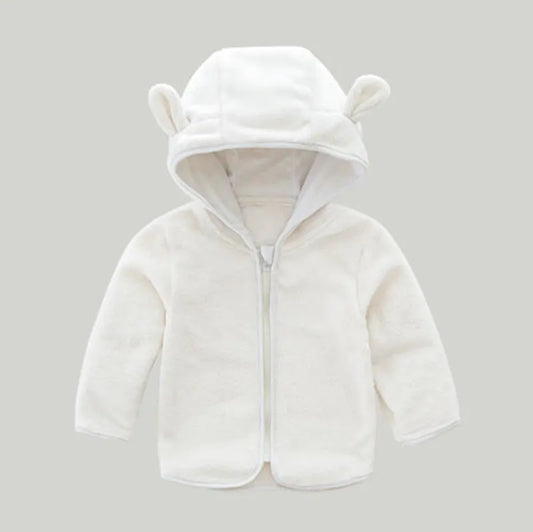 Warme Fleece Babyjas met Capuchon