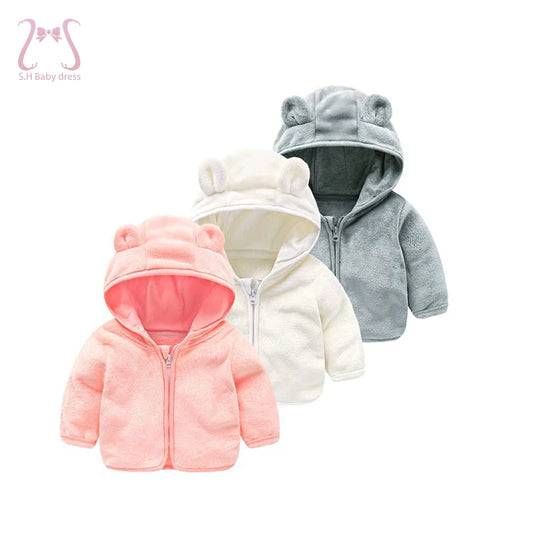 Warme Fleece Babyjas met Capuchon