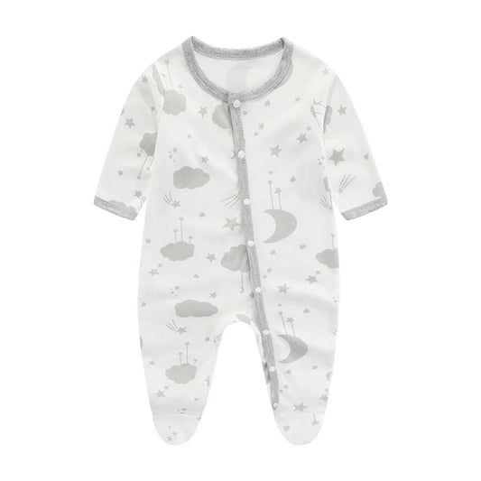 Zachte Katoenen Baby Romper met Lange Mouwen