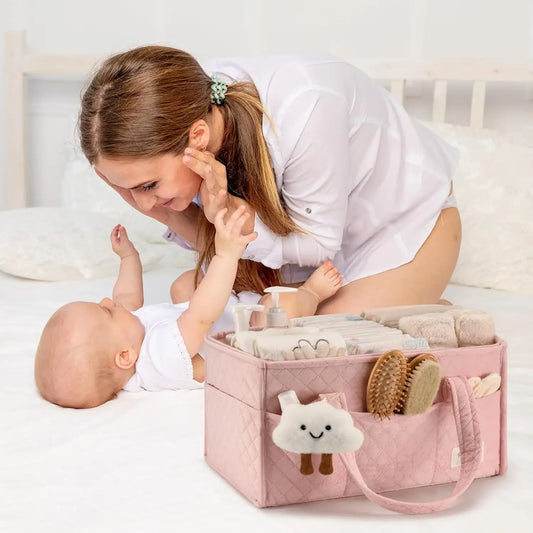Baby Organizer Mand met Opbergvakken