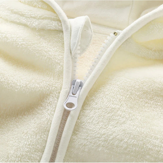 Warme Fleece Babyjas met Capuchon