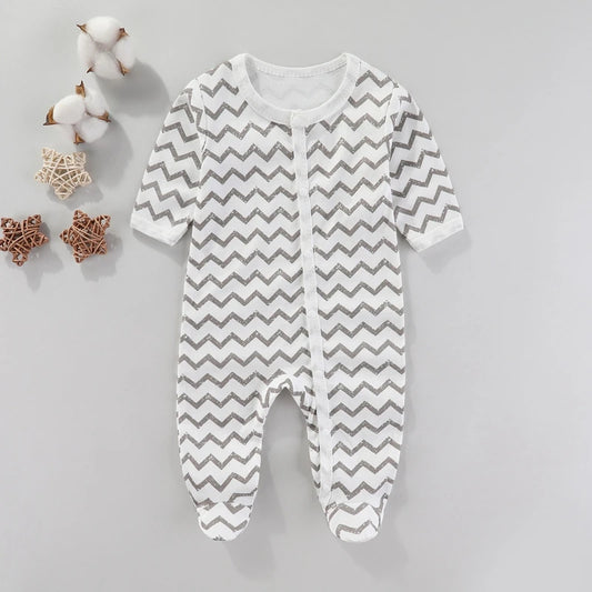 Zachte Katoenen Baby Romper met Lange Mouwen
