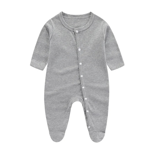 Zachte Katoenen Baby Romper met Lange Mouwen