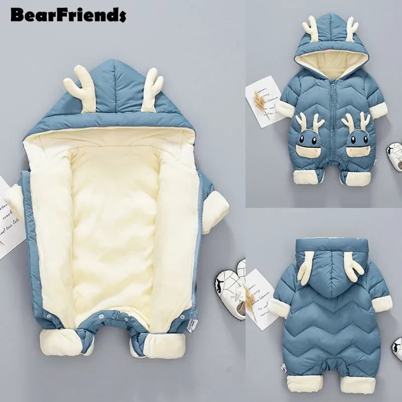Warme Baby Winteroverall met Capuchon