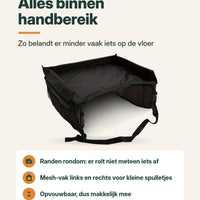Moebie’s Opvouwbare Reistafel voor Autostoel & Buggy – Zwart