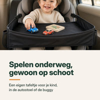 Moebie’s Opvouwbare Reistafel voor Autostoel & Buggy – Zwart