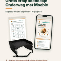 Moebie’s Opvouwbare Reistafel voor Autostoel & Buggy – Zwart