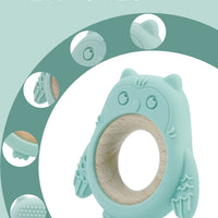 Siliconen Uil Bijtring met Houten Ring