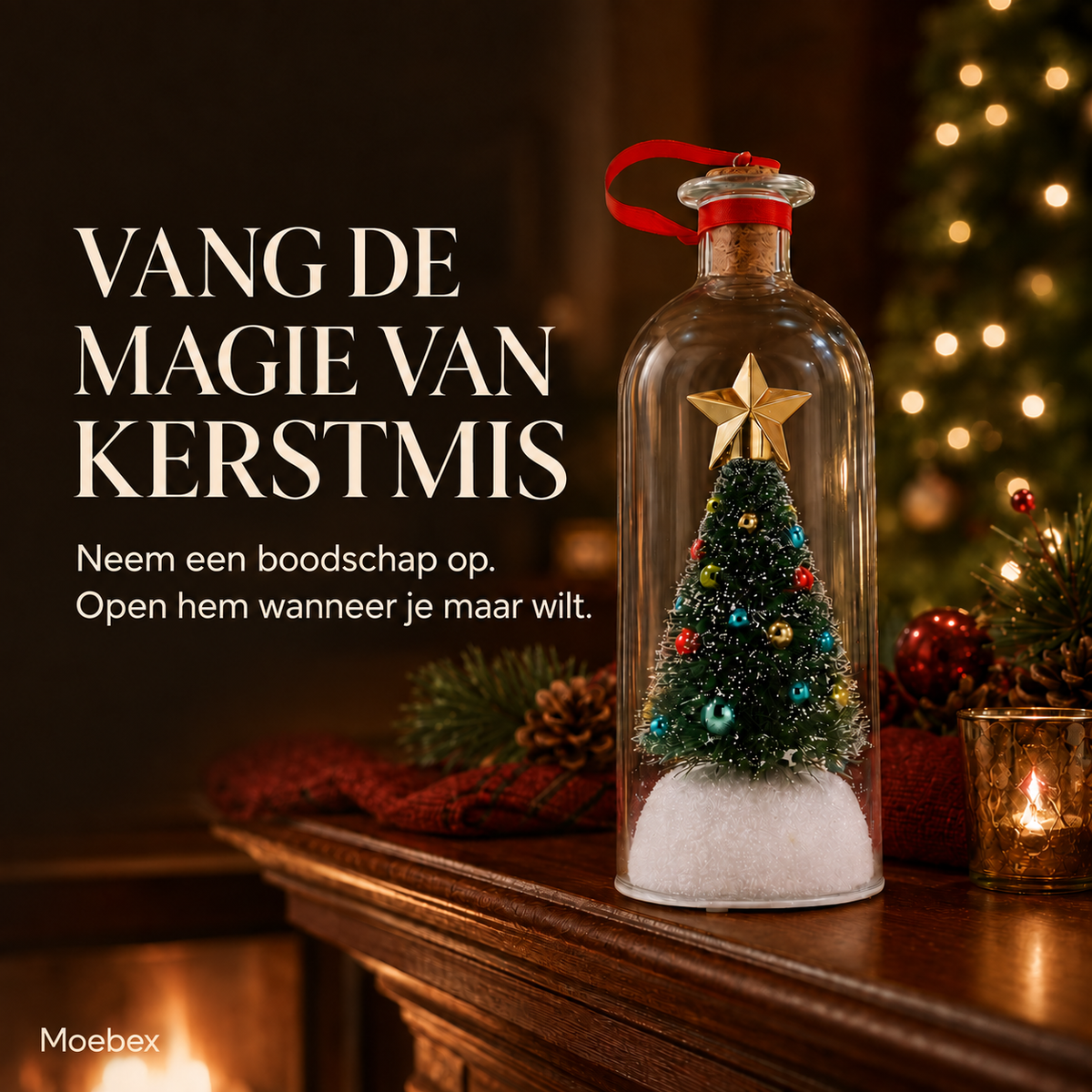 Kerstboom Recorder in Stolp