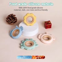 Siliconen Uil Bijtring met Houten Ring