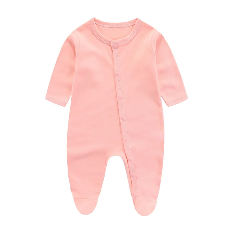 Zachte Katoenen Baby Romper met Lange Mouwen