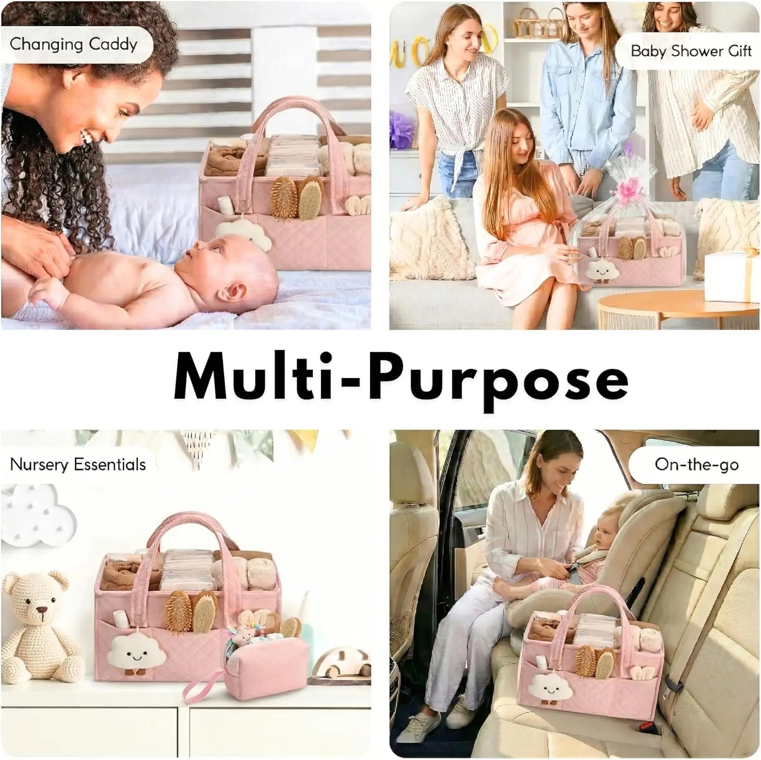 Baby Organizer Mand met Opbergvakken