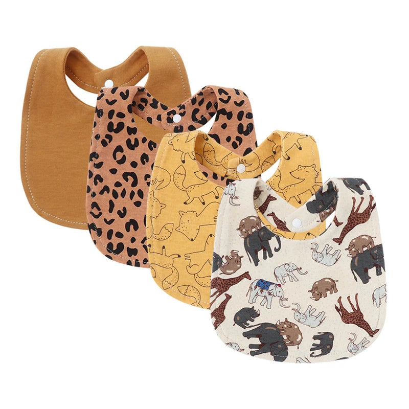 4-delige Set Baby Slabbetjes