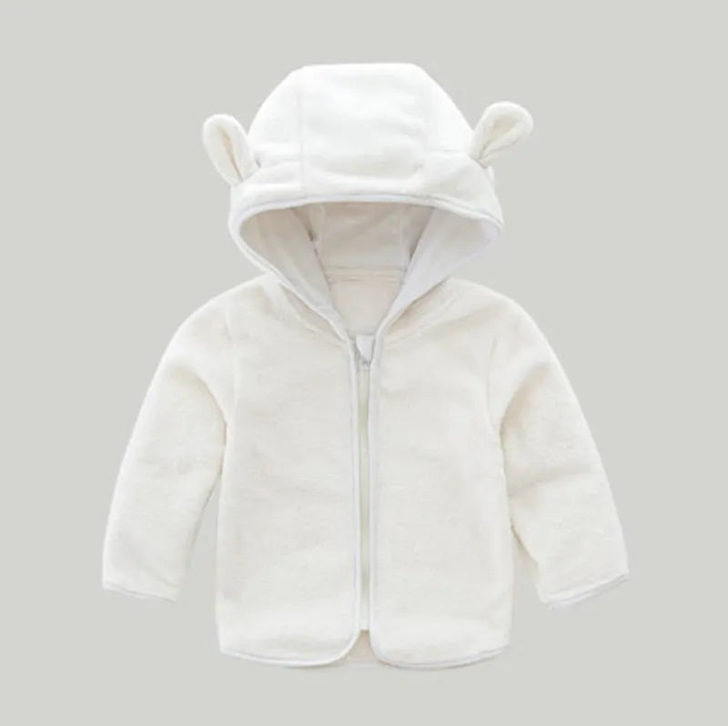 Warme Fleece Babyjas met Capuchon