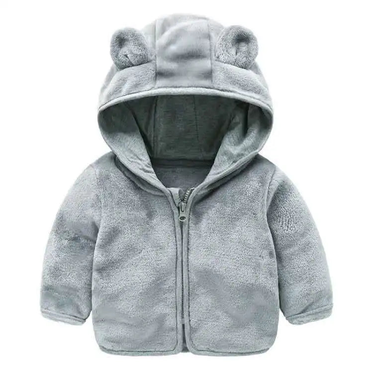 Warme Fleece Babyjas met Capuchon