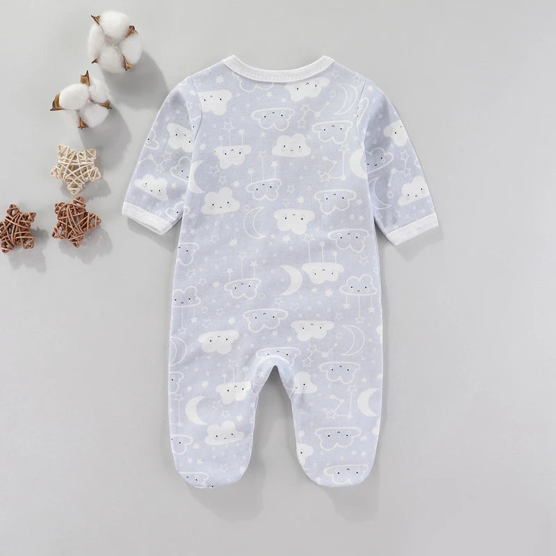 Zachte Katoenen Baby Romper met Lange Mouwen
