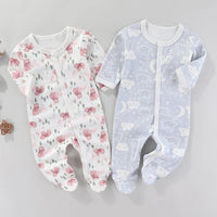 Zachte Katoenen Baby Romper met Lange Mouwen