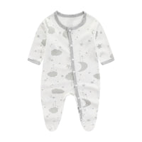 Zachte Katoenen Baby Romper met Lange Mouwen