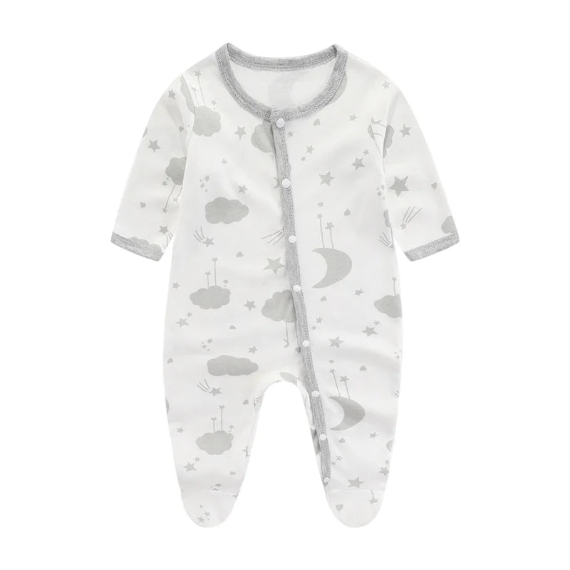 Zachte Katoenen Baby Romper met Lange Mouwen