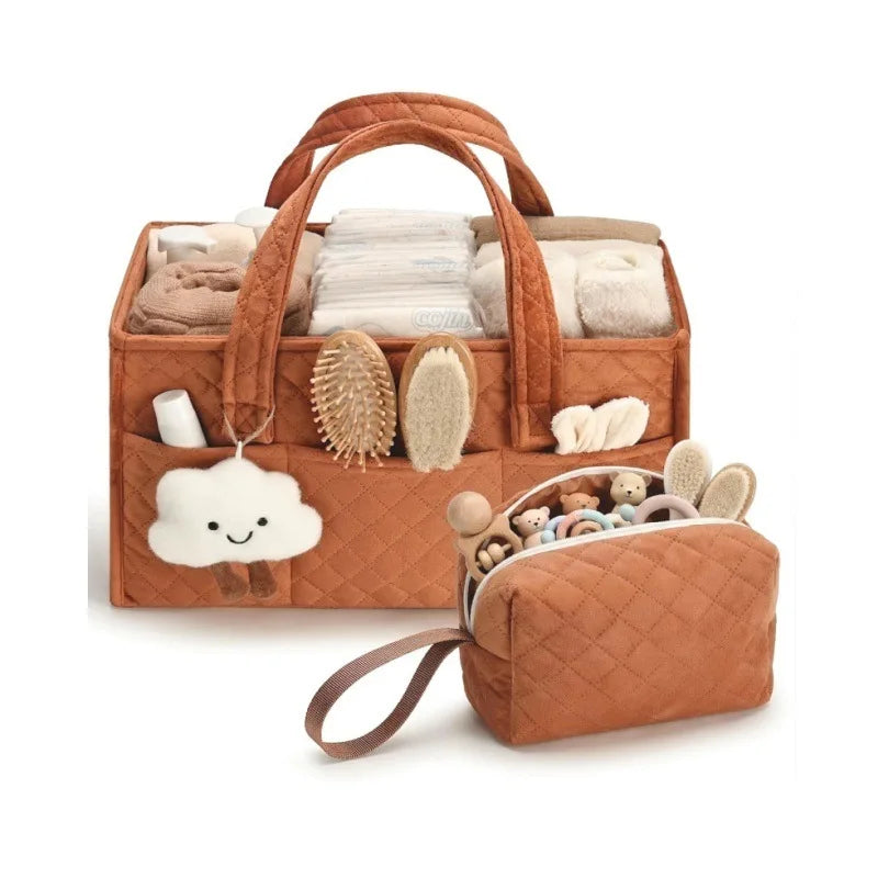 Baby Organizer Mand met Opbergvakken