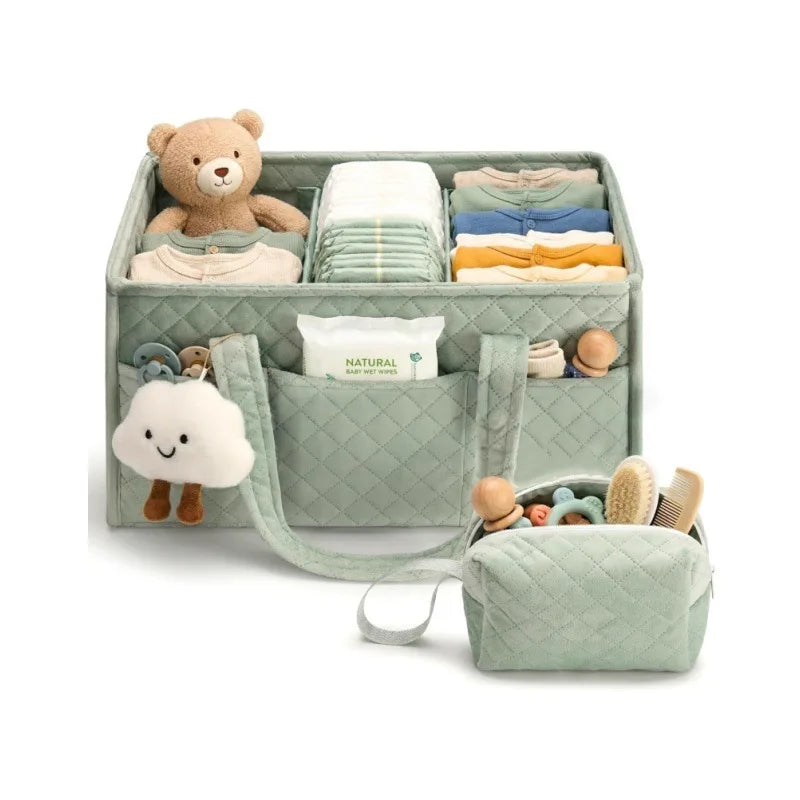 Baby Organizer Mand met Opbergvakken