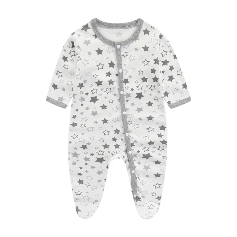 Zachte Katoenen Baby Romper met Lange Mouwen
