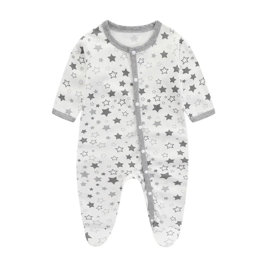 Zachte Katoenen Baby Romper met Lange Mouwen