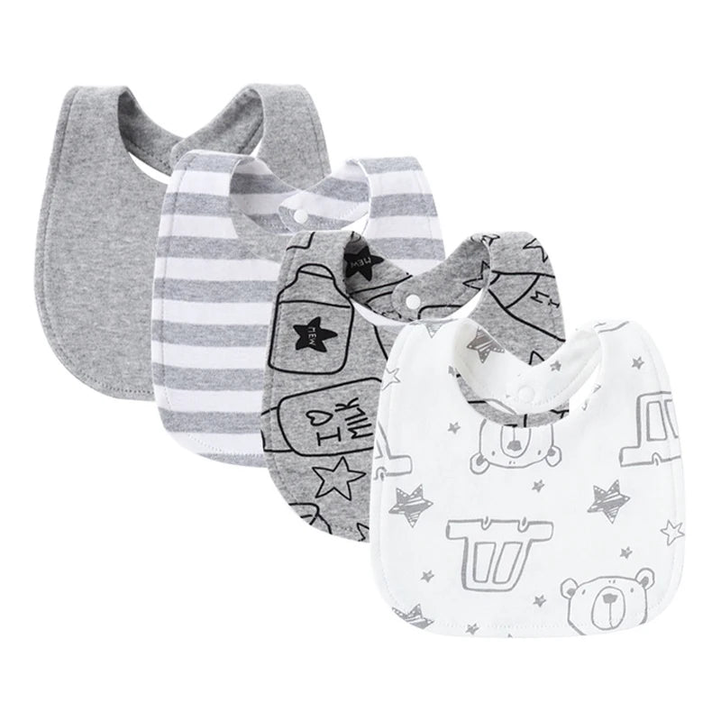 4-delige Set Baby Slabbetjes