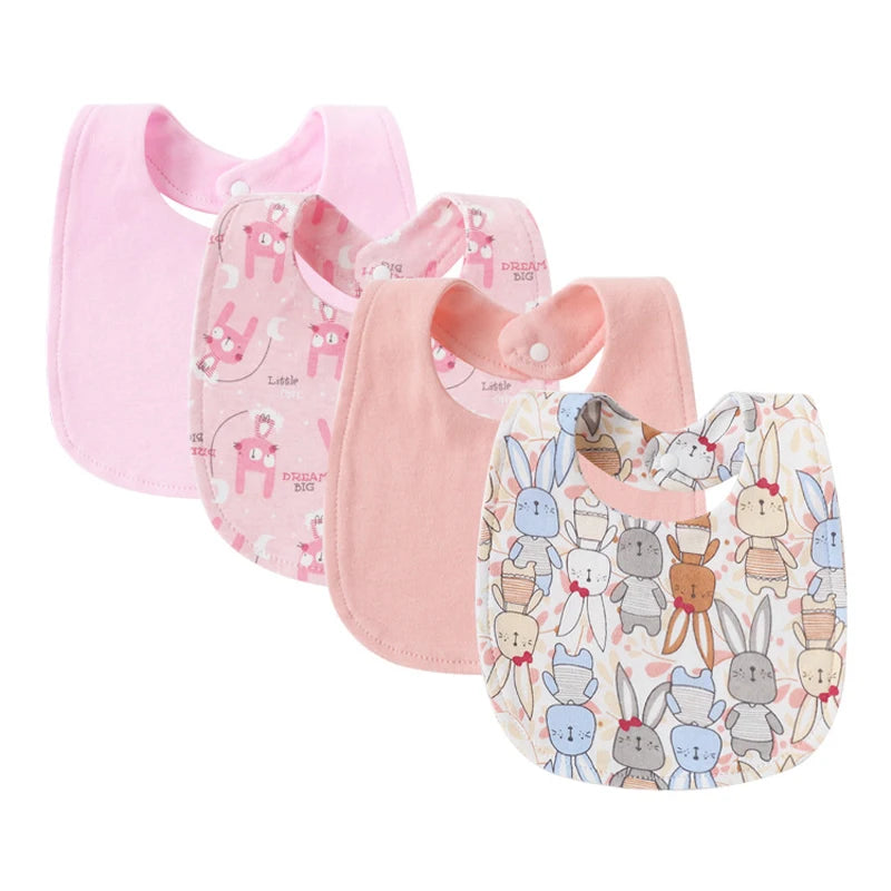 4-delige Set Baby Slabbetjes