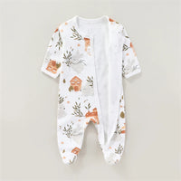 Zachte Katoenen Baby Romper met Lange Mouwen
