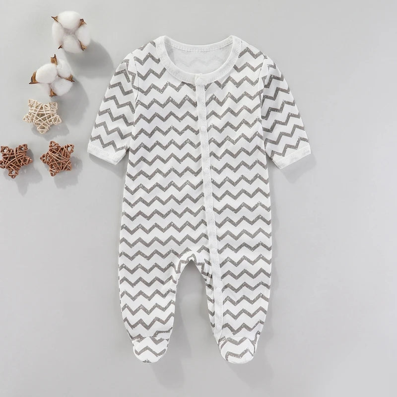 Zachte Katoenen Baby Romper met Lange Mouwen