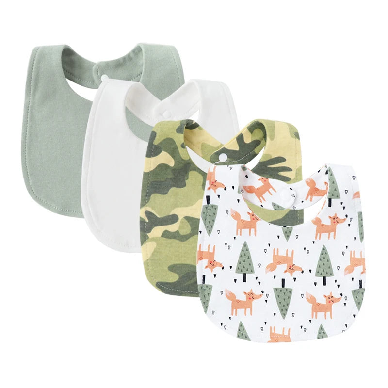 4-delige Set Baby Slabbetjes