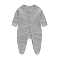 Zachte Katoenen Baby Romper met Lange Mouwen
