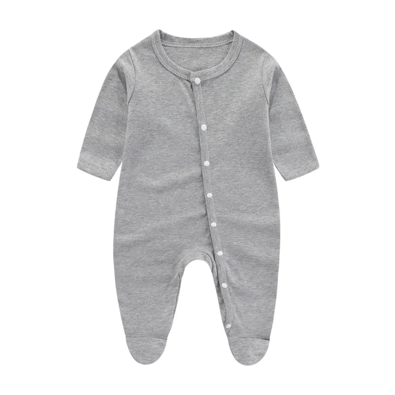 Zachte Katoenen Baby Romper met Lange Mouwen