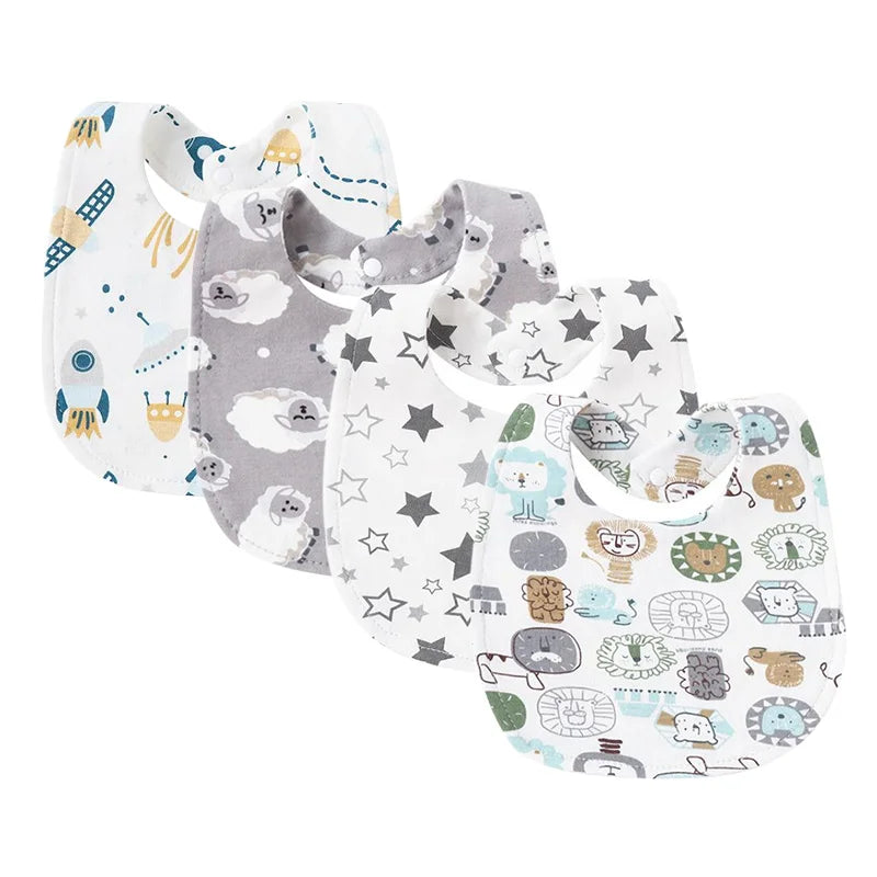 4-delige Set Baby Slabbetjes