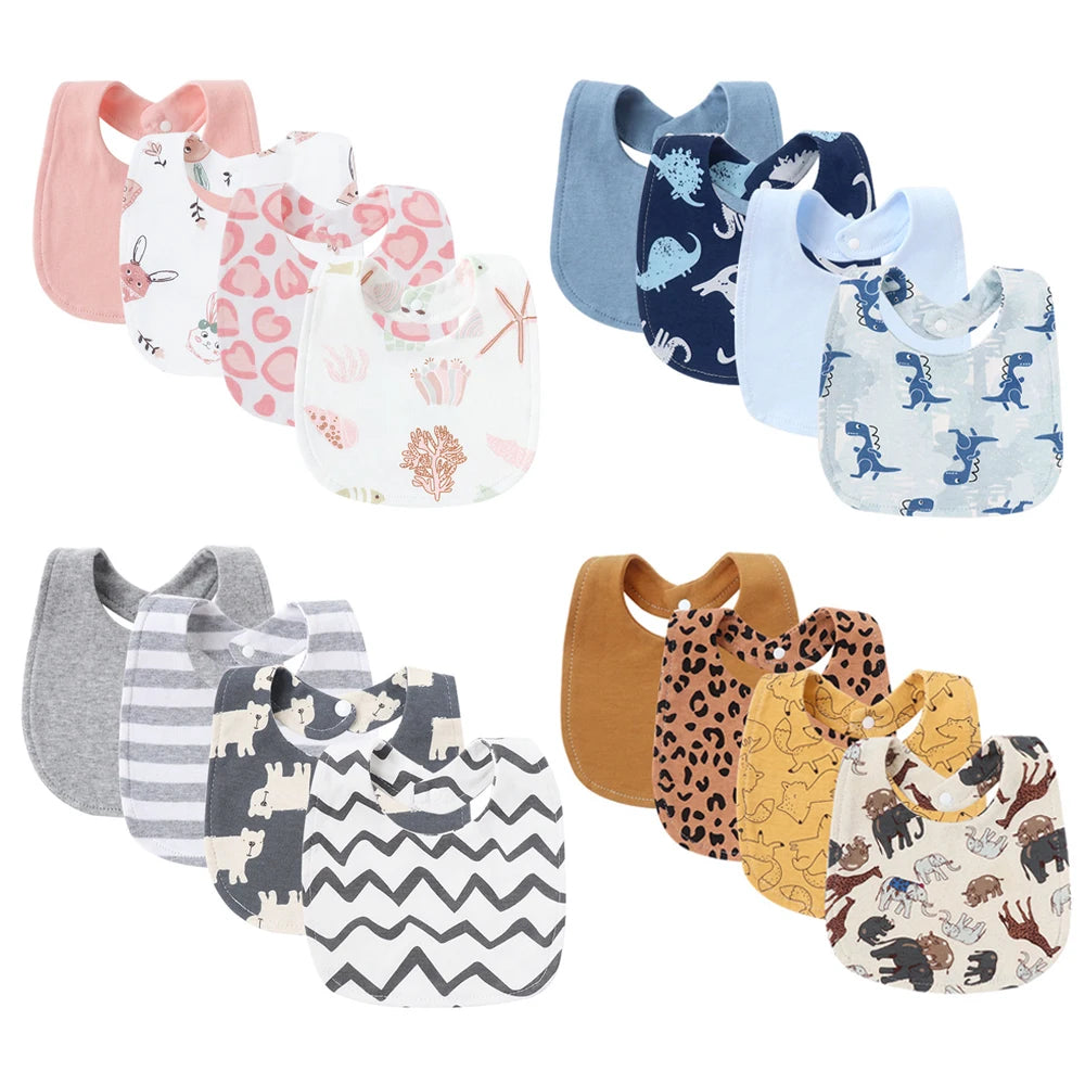 4-delige Set Baby Slabbetjes