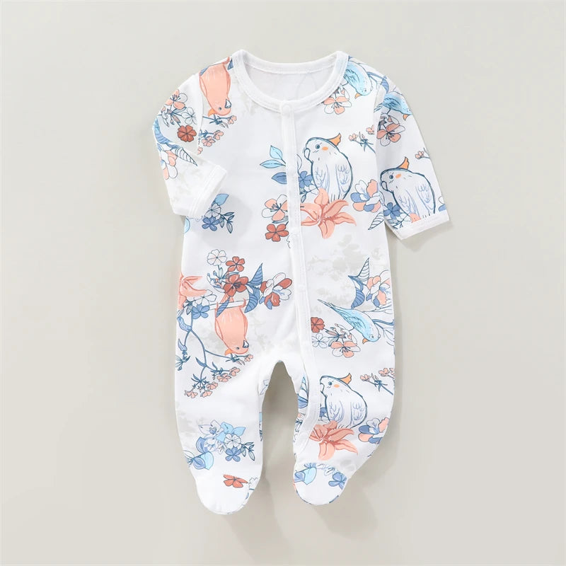 Zachte Katoenen Baby Romper met Lange Mouwen